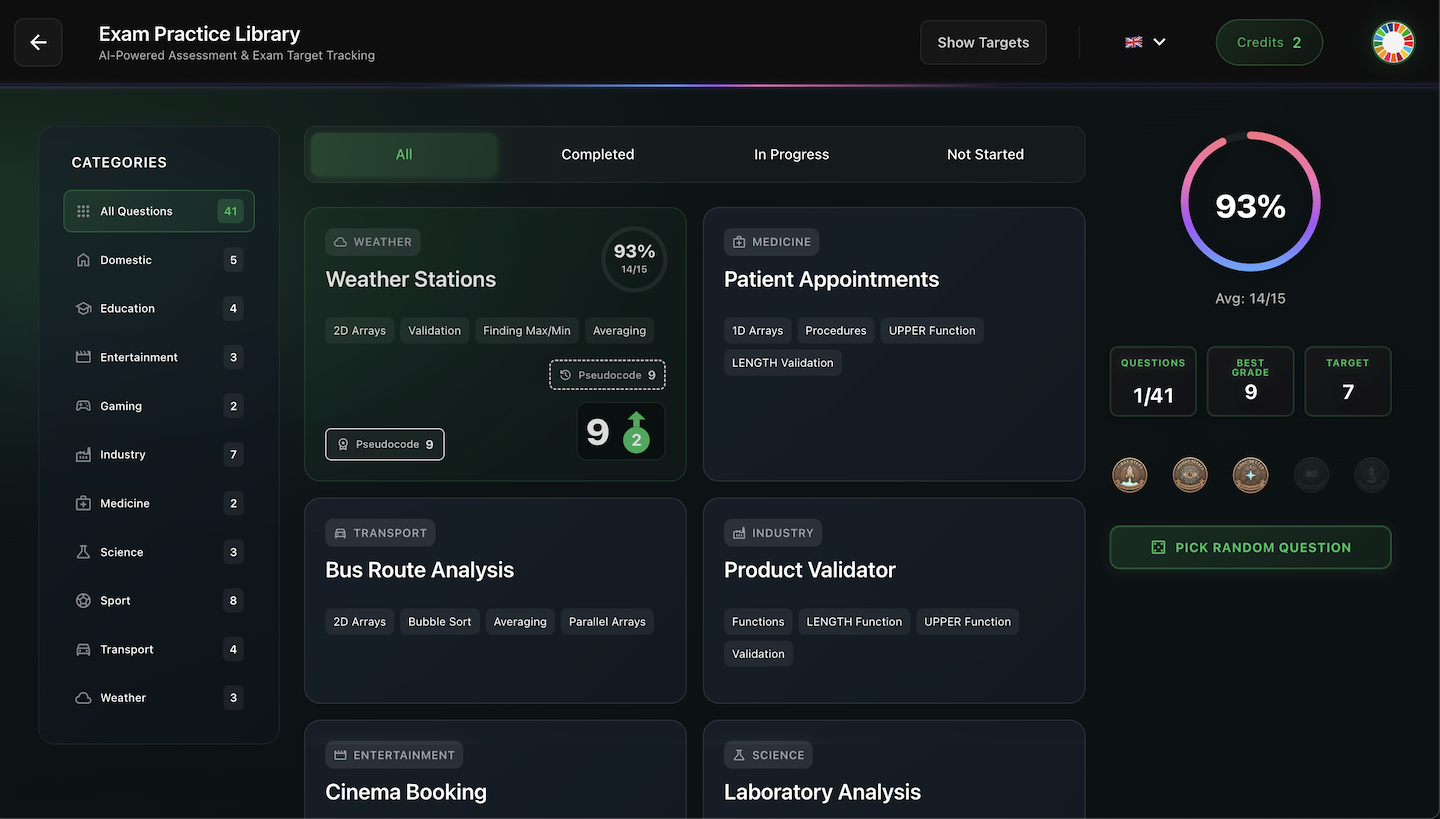 Minigem Study Interface